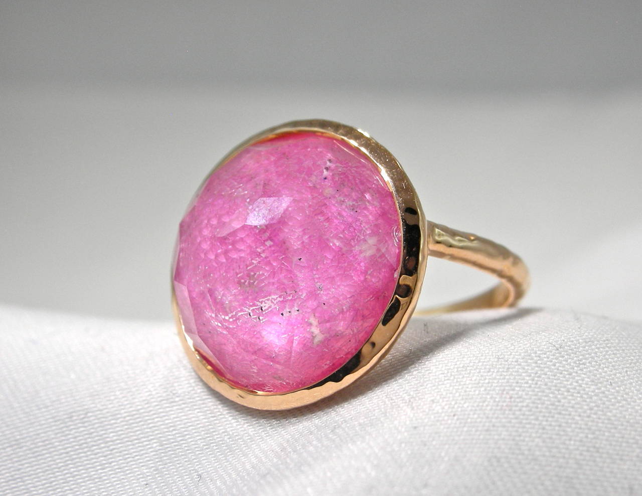 Women's Jona Rubellite Mother of Pearl & Quartz Gold Ring