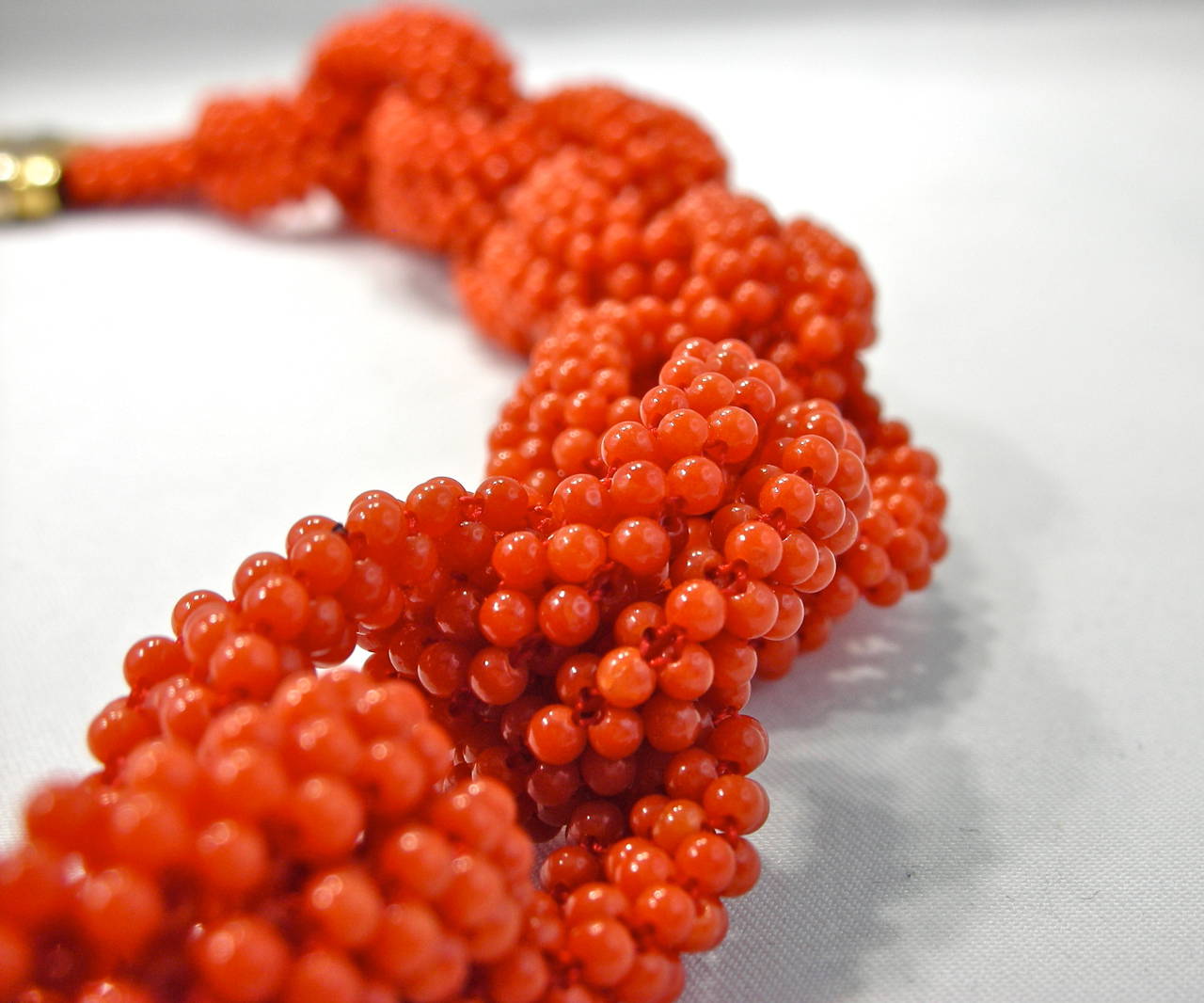 Mediterranean Coral Bead Chain Necklace 1