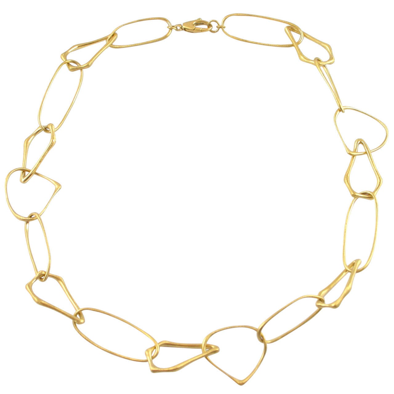Jona Free-Form 18 Karat Yellow Gold Link Necklace