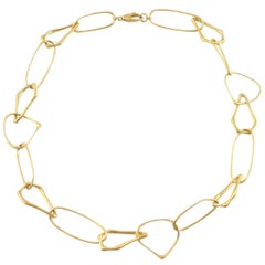 Jona Free-Form 18 Karat Yellow Gold Link Necklace