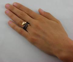 Jona Diamond Silver Gold Coil Snake Ring