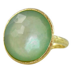 Jona Chrysoprase Quartz Gold Ring 6