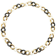 Jona High-Tech Ceramic Gold Curb-Link Necklace 8