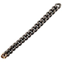 Jona Titanium Rose Gold Curb-Link Bracelet