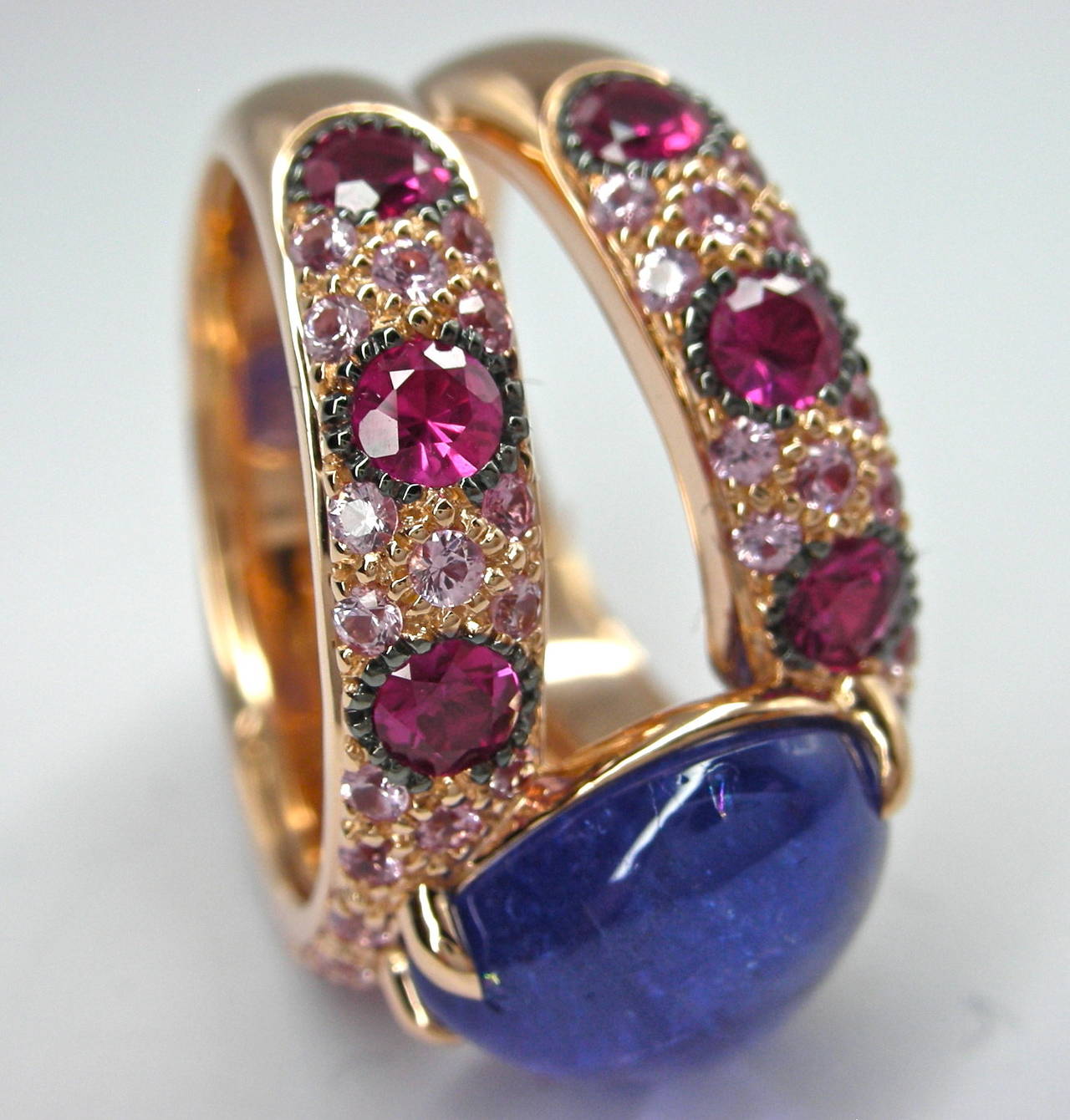 Tanzanite Sapphire Ruby Gold Ring 2