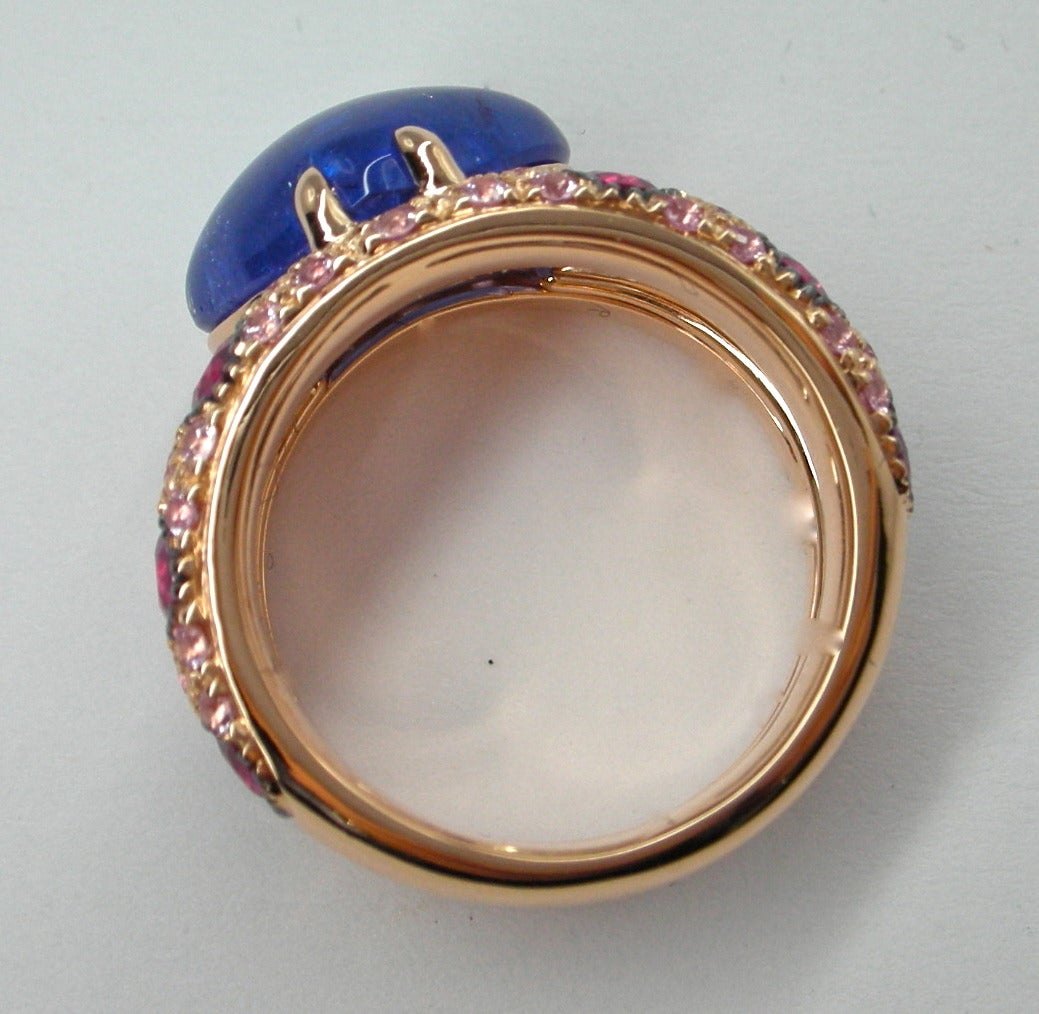 Tanzanite Sapphire Ruby Gold Ring 4