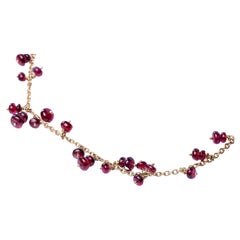 Alex Jona Burmese Red Spinel 18 Karat Yellow Gold Necklace