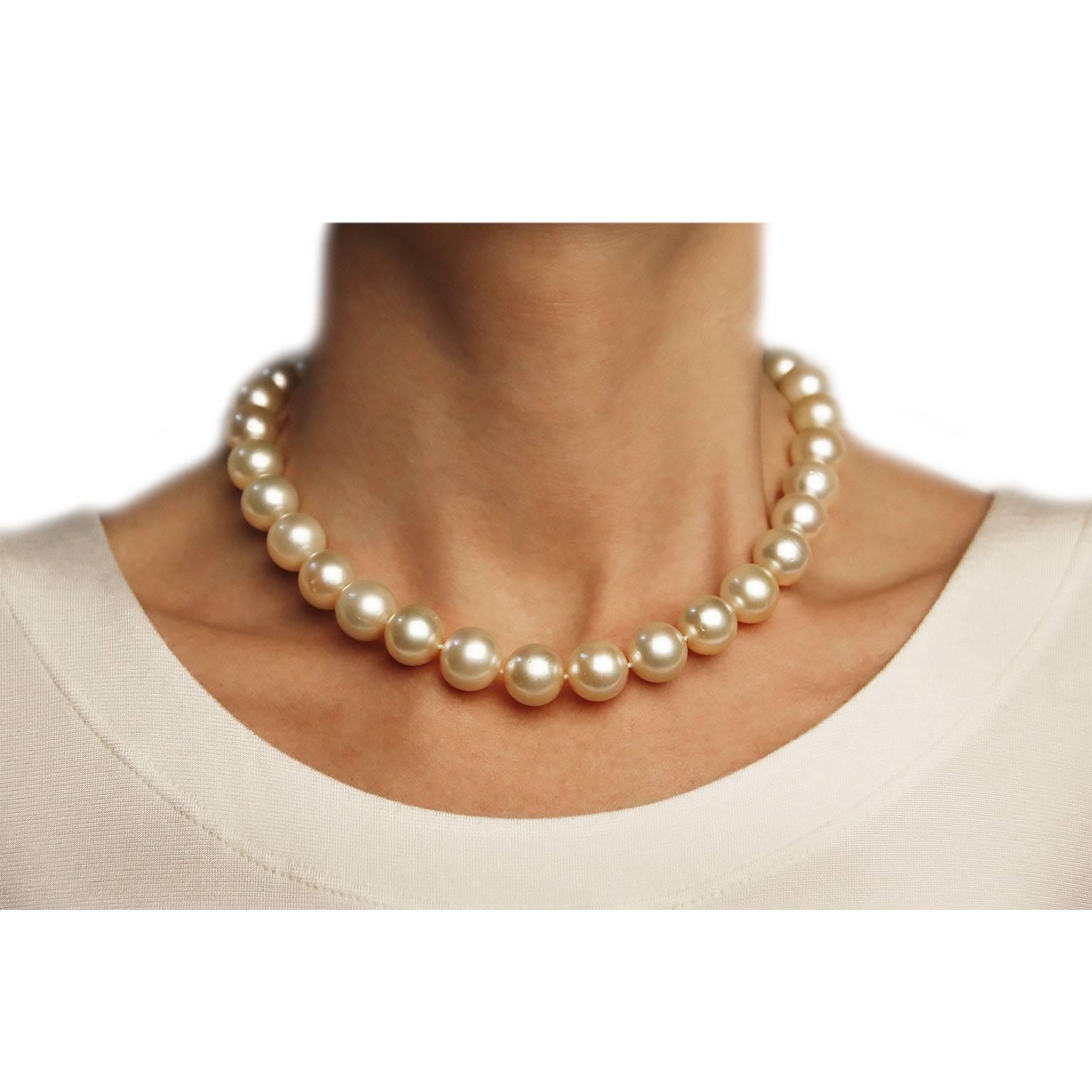 Women's Golden South Sea Pearl Necklace