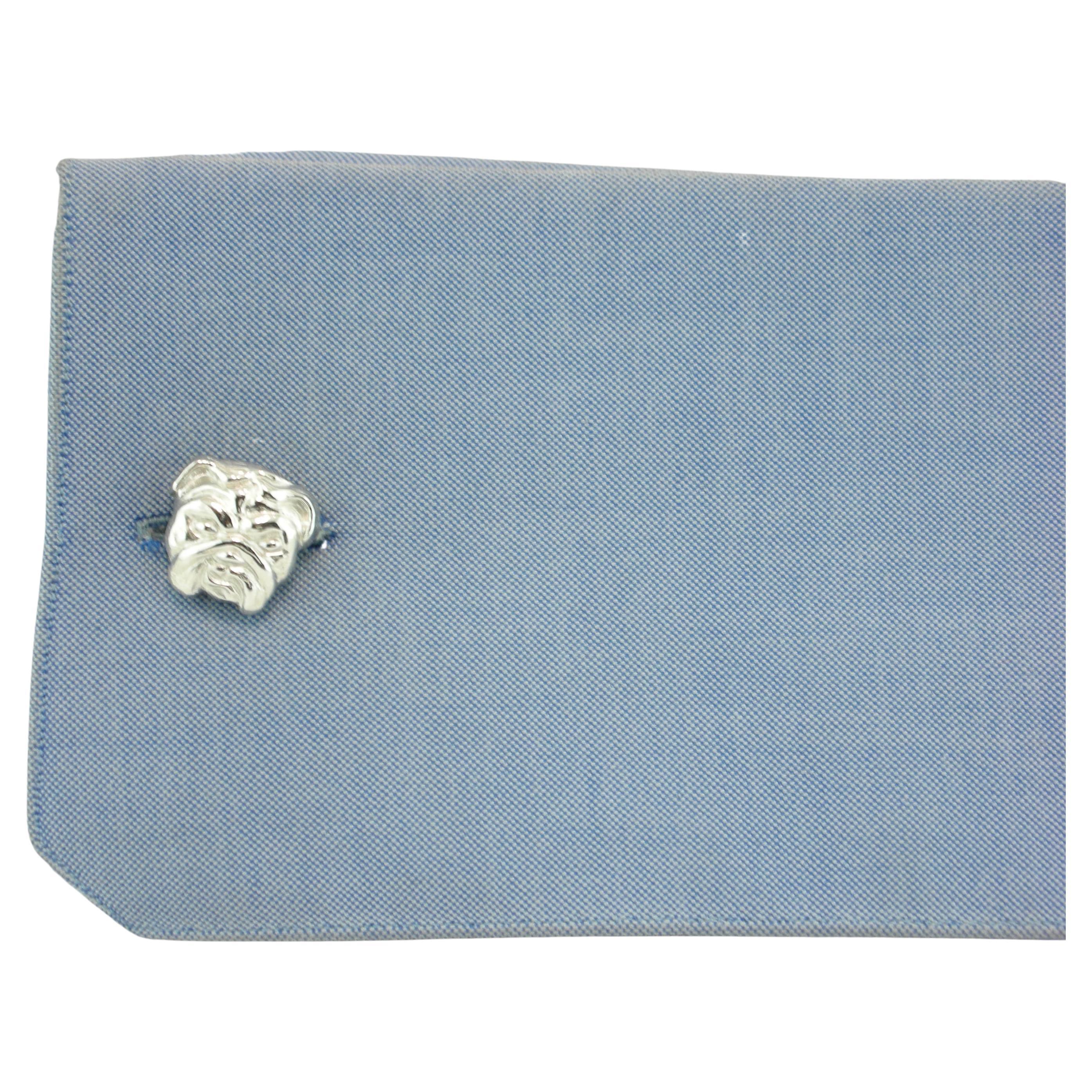 Alex Jona design collection, hand crafted in Italy, Sterling silver Bulldog cufflinks. Marked JONA, 925. 
Alex Jona cufflinks stand out, not only for their special design and for the excellent quality, but also for the careful attention given to