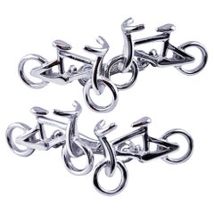 Gemelli in argento Alex Jona Bicycle