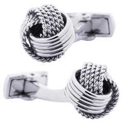 Alex Jona Sterling Silver Knot Cufflinks
