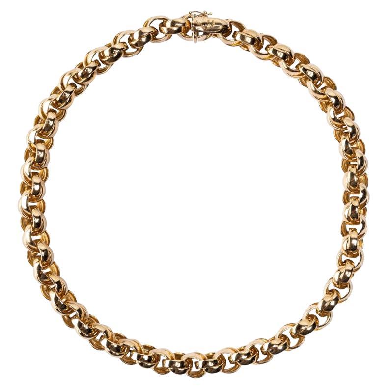 Alex Jona 18 Karat Yellow Gold Chain Link Necklace For Sale