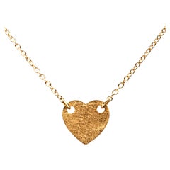 Alex Jona 18 Karat Rose Gold Heart Pendant Necklace