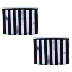 Alex Jona Sterling Silver Onyx Cufflinks