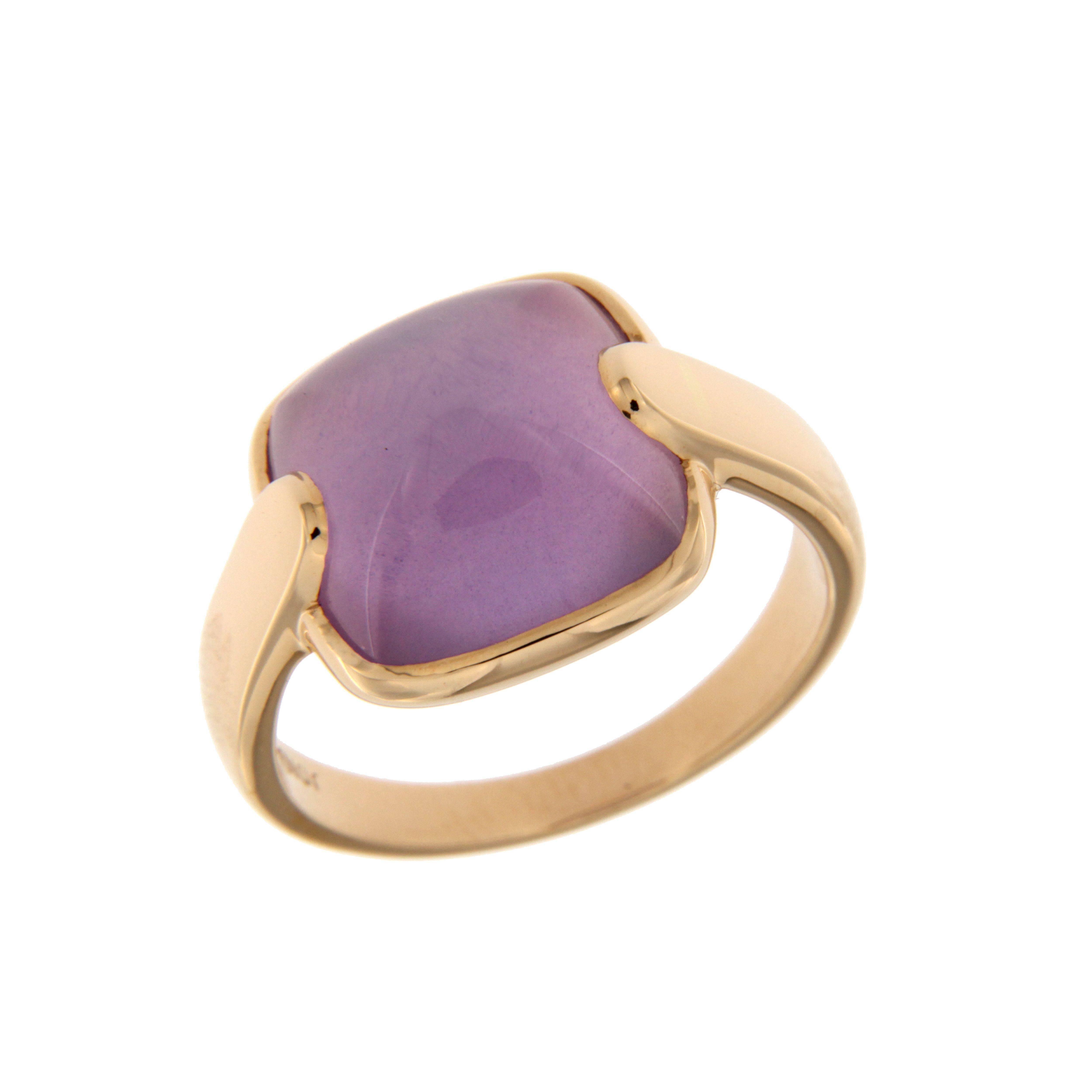Jona Amethyst Mother of Pearl Gold Ring 1
