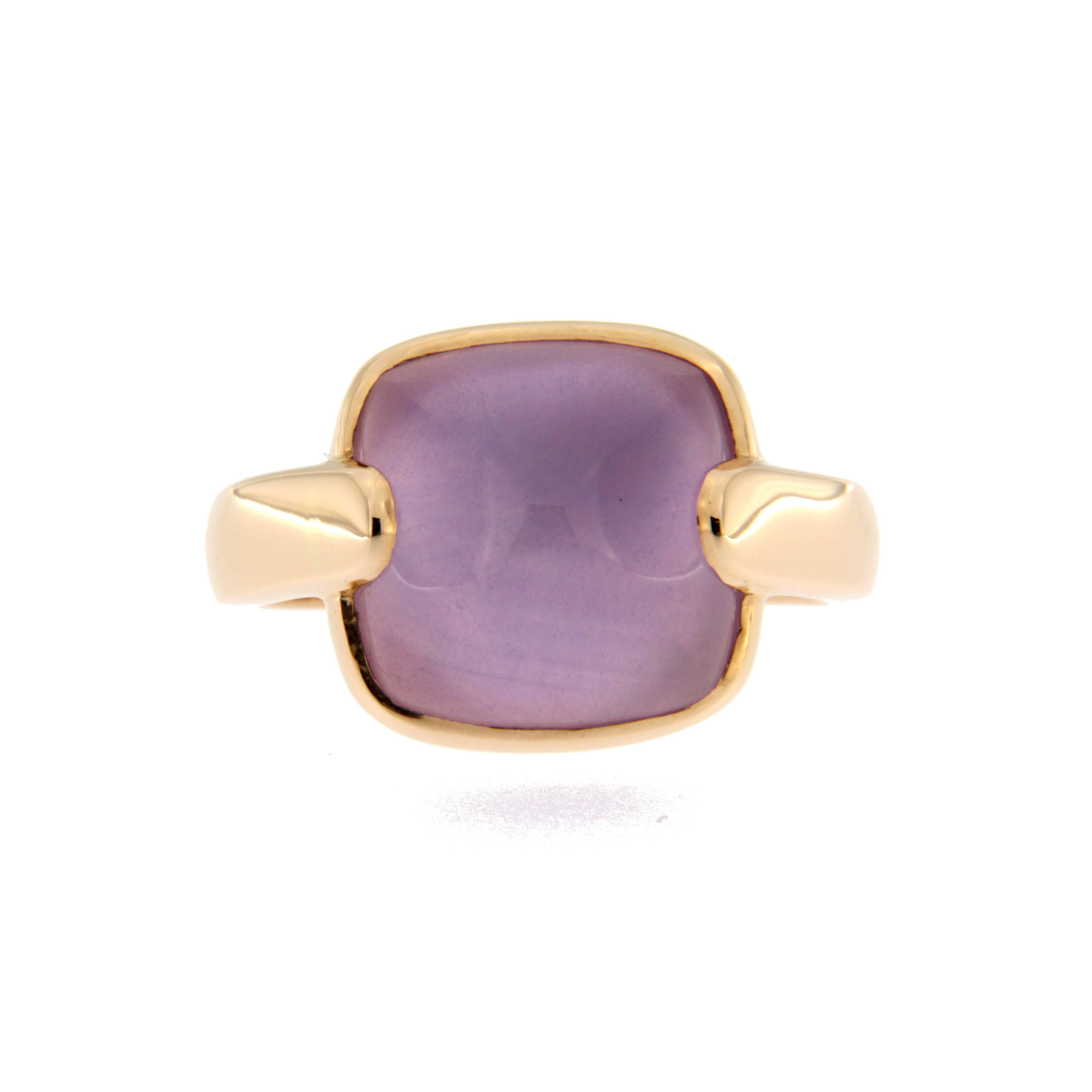 Jona Amethyst Mother of Pearl Gold Ring 2