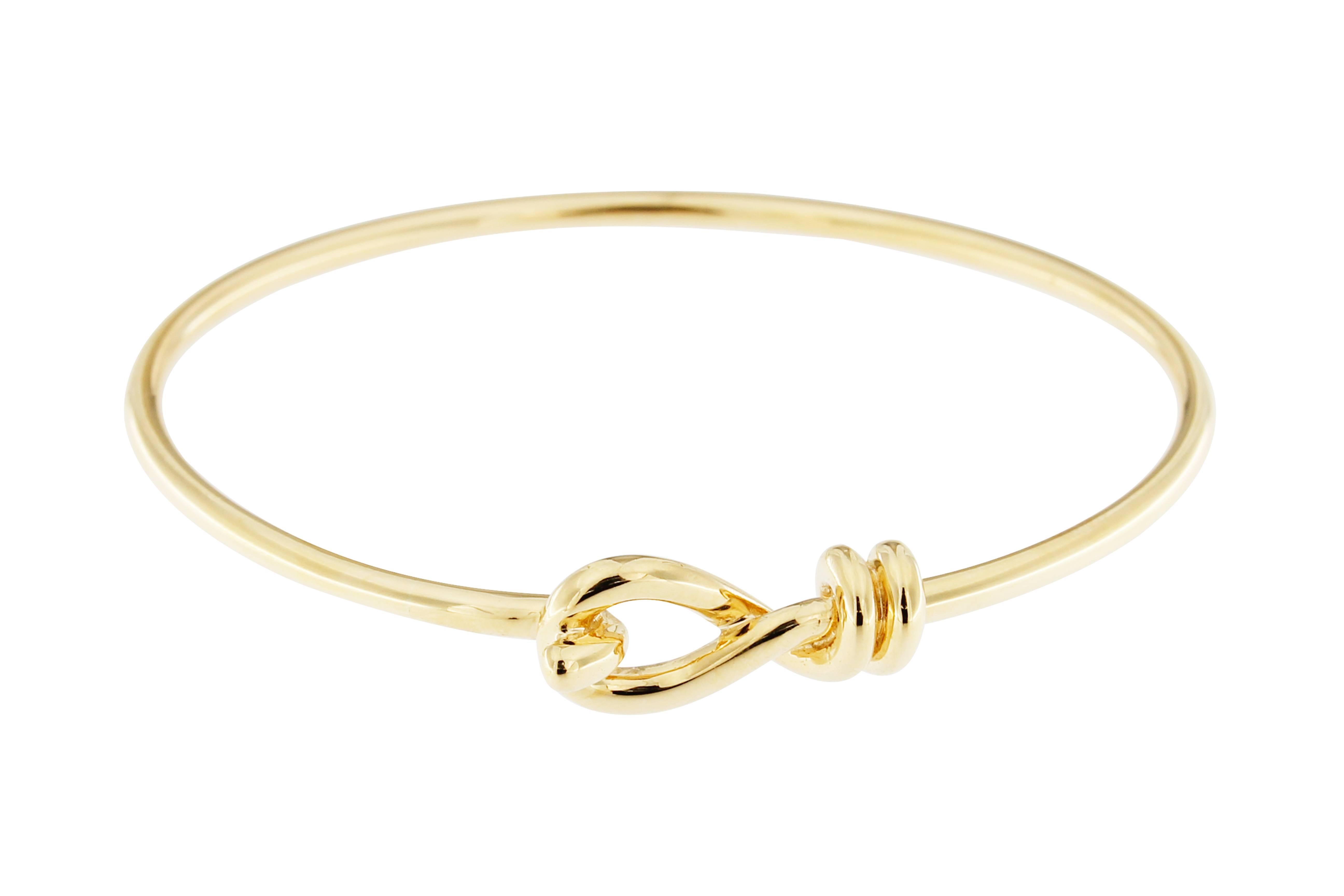 Alex Jona 18 Karat Gelbgold Knoten-Armreif im Angebot 1