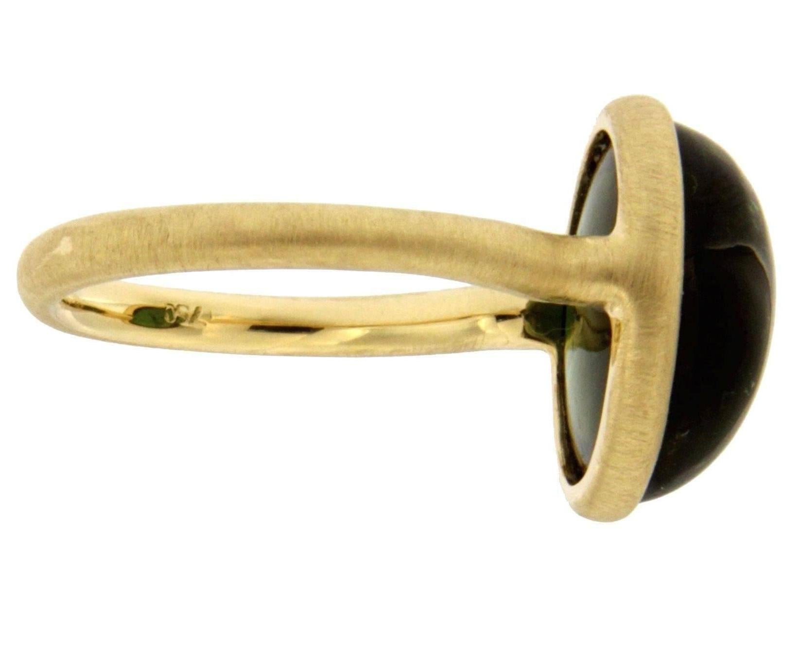 Women's Jona Green Tourmaline 18 Karat Yellow Gold Ring