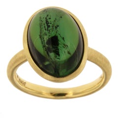 Jona Green Tourmaline 18 Karat Yellow Gold Ring