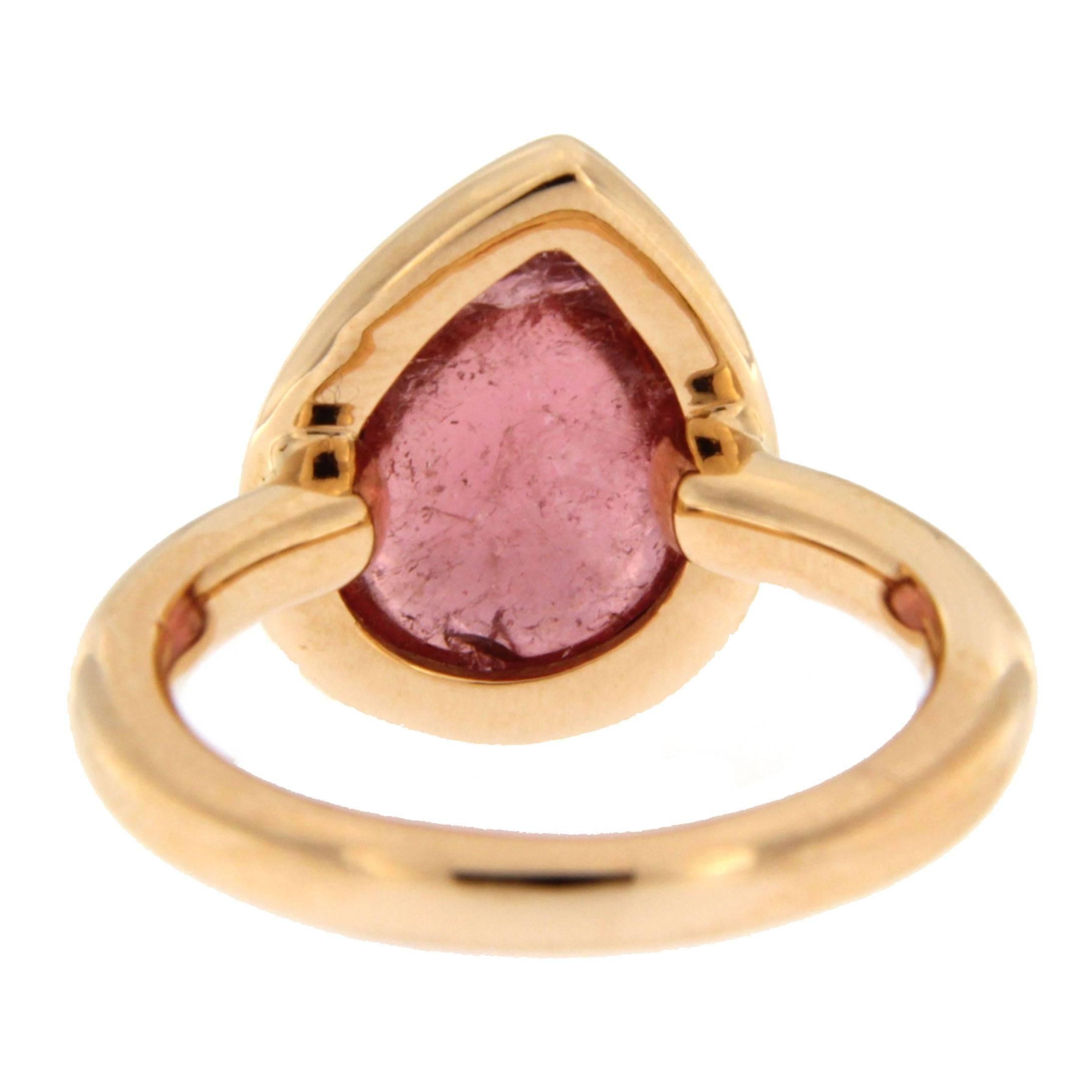 Jona Pink Tourmaline 18 Karat Rose Gold Ring 1