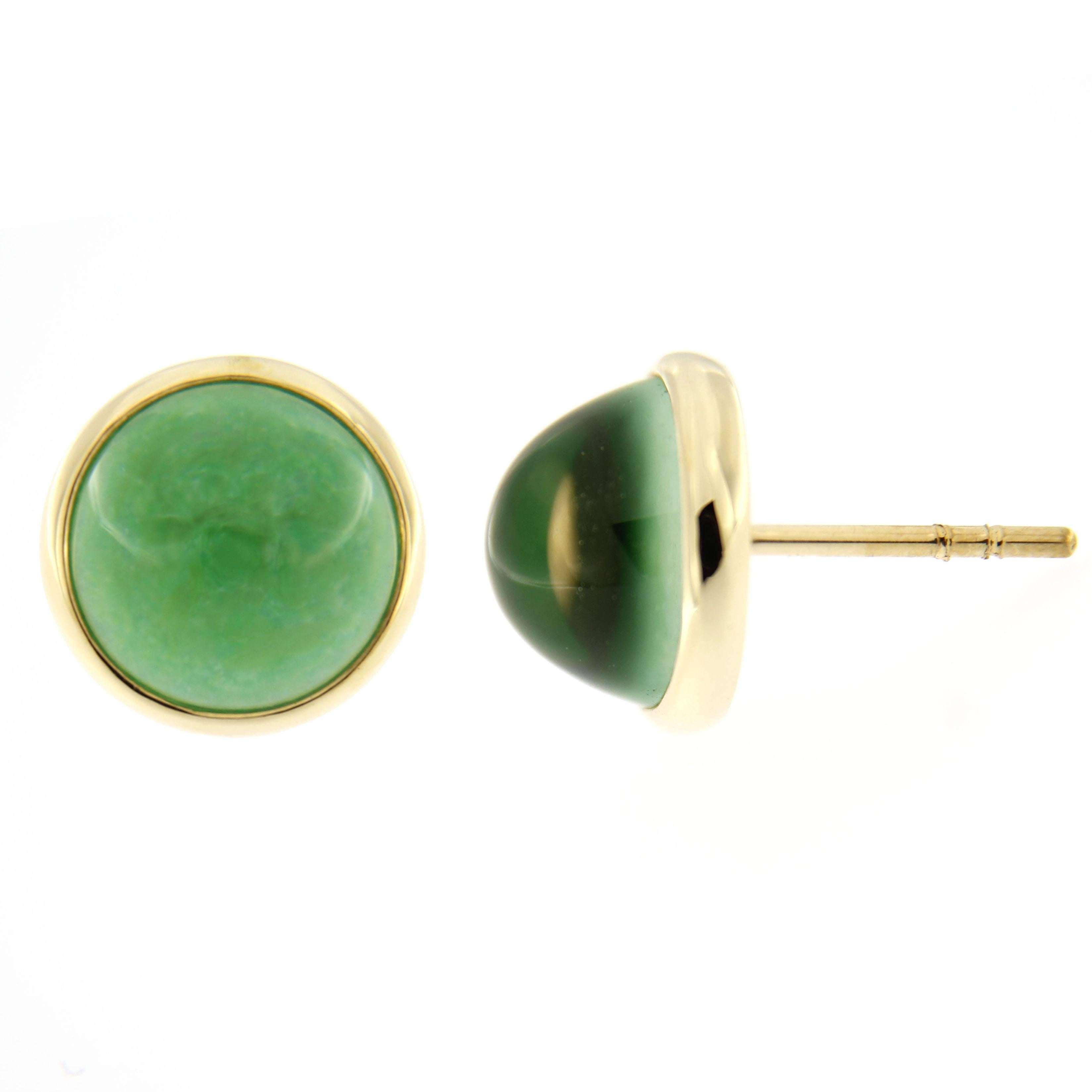 jade studs earrings