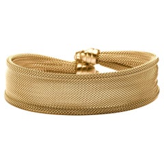 Alex Jona Gold-Plated Sterling Silver Woven Plissé Cuff Bracelet Alex Jona Gold-Plated Sterling Silver Woven Plissé Cuff Bracelet