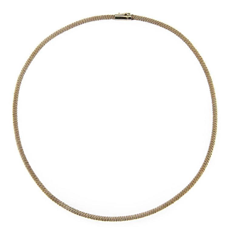 Jona White Gold Twisted Wire Choker Necklace For Sale at 1stdibs