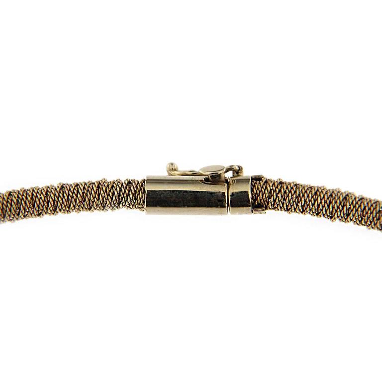 Jona White Gold Twisted Wire Choker Necklace For Sale at 1stdibs