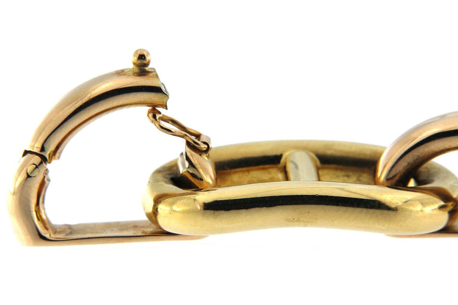 Jona Chaine d'Ancre Yellow and Rose Gold Link Bracelet In New Condition In Torino, IT