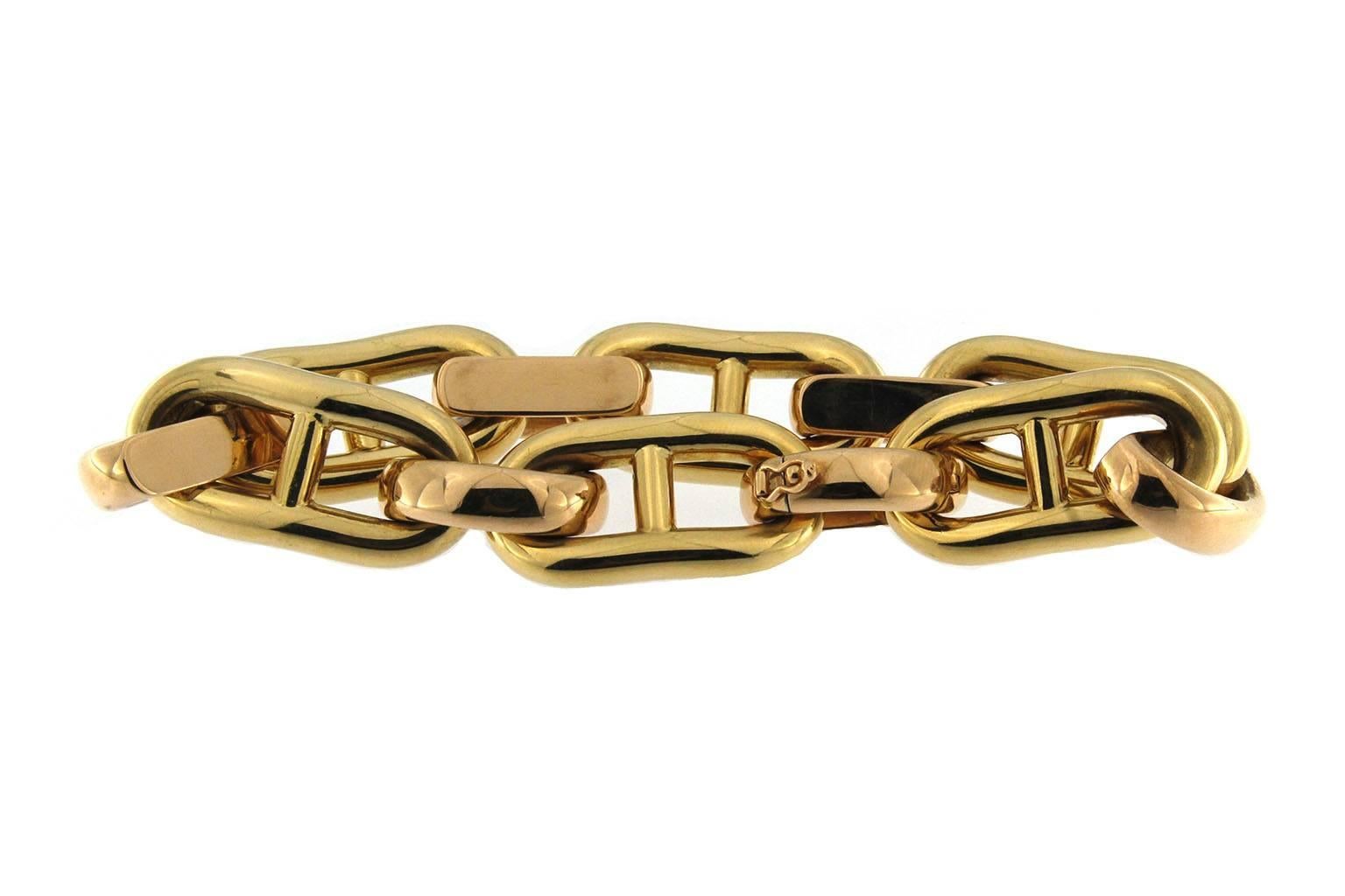 Women's Jona Chaine d'Ancre Yellow and Rose Gold Link Bracelet