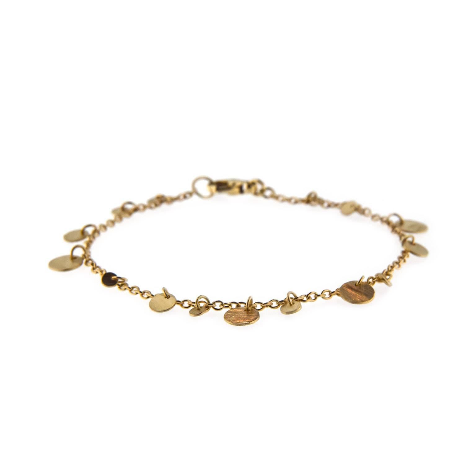 Jona Multi-Coin 18 Karat Yellow Gold Chain Bracelet In New Condition In Torino, IT