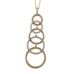 Jona Diamond Yellow & White Gold Pendant Necklace 5
