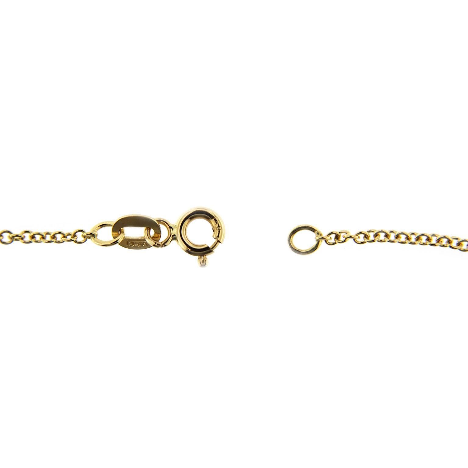 Alex Jona White Diamond 18 Karat Yellow and White Gold Pendant Necklace For Sale 1