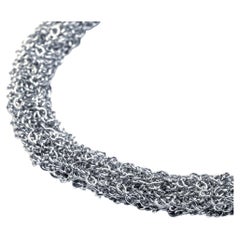 Alex Jona Sterling Silver Woven Long Chain Necklace
