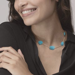Alex Jona Turquoise 18 Karat Rose Gold Chain Necklace
