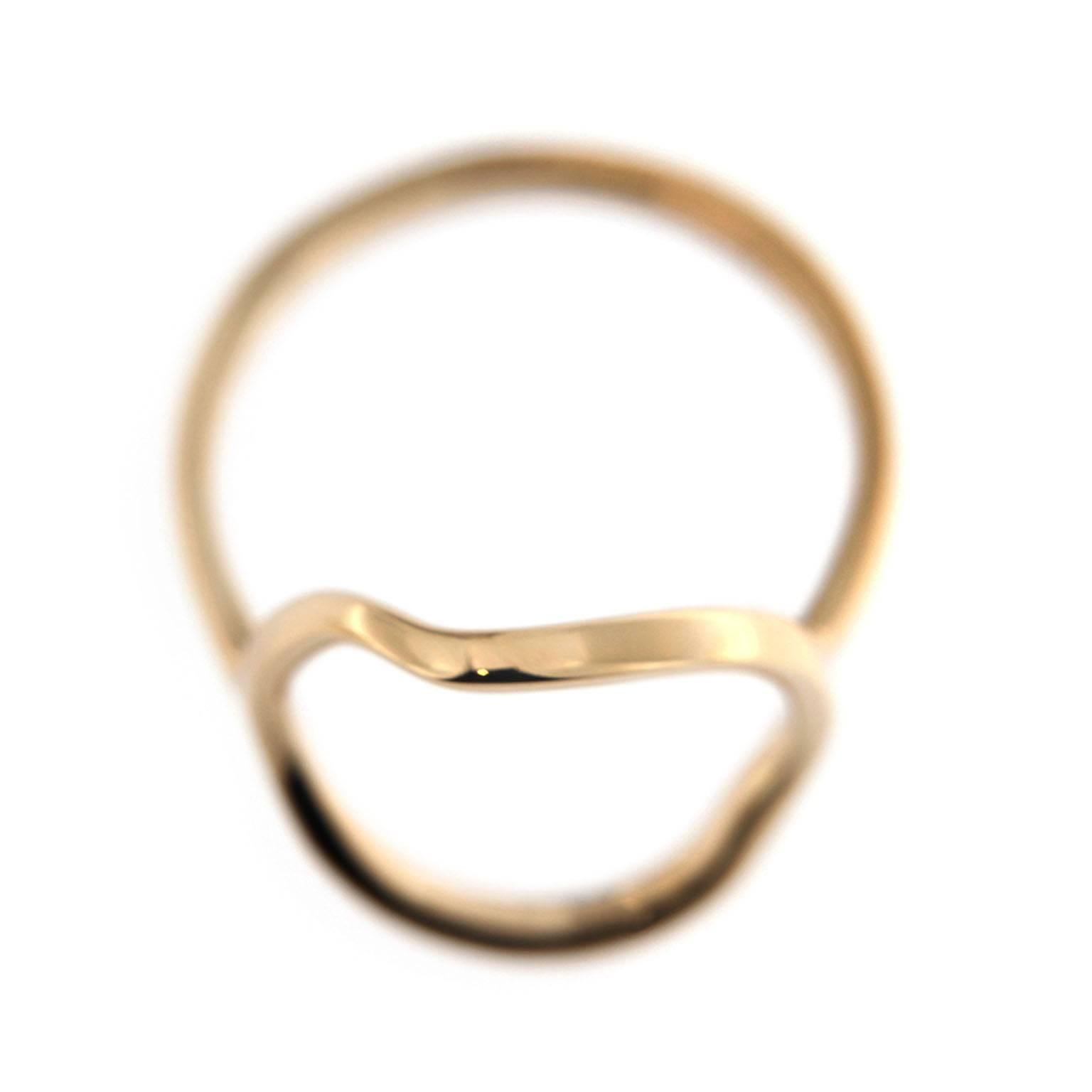 Women's Jona 18 Karat Rose Gold Open Circle Hoop Ring