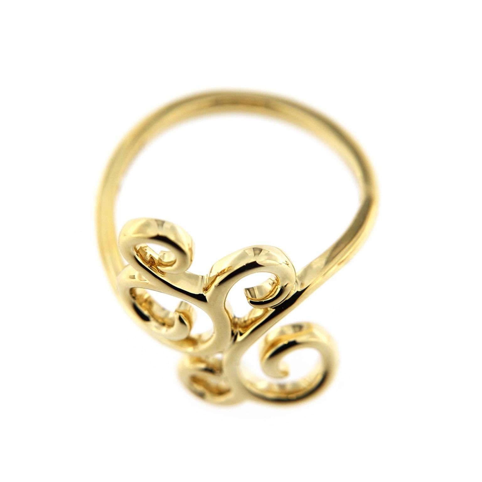 Women's Jona Ghirigori Swirl 18 Karat Gold Ring