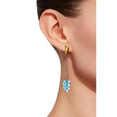 Jona Apatite Cluster Citrine 18 Karat Yellow Gold Pendant Earrings