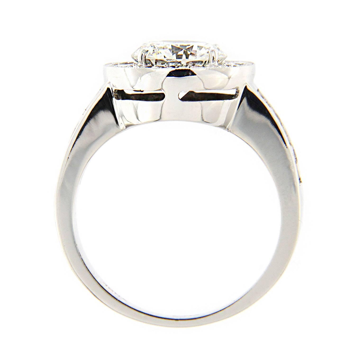 Women's Jona Diamond Halo Engagement White Gold Ring