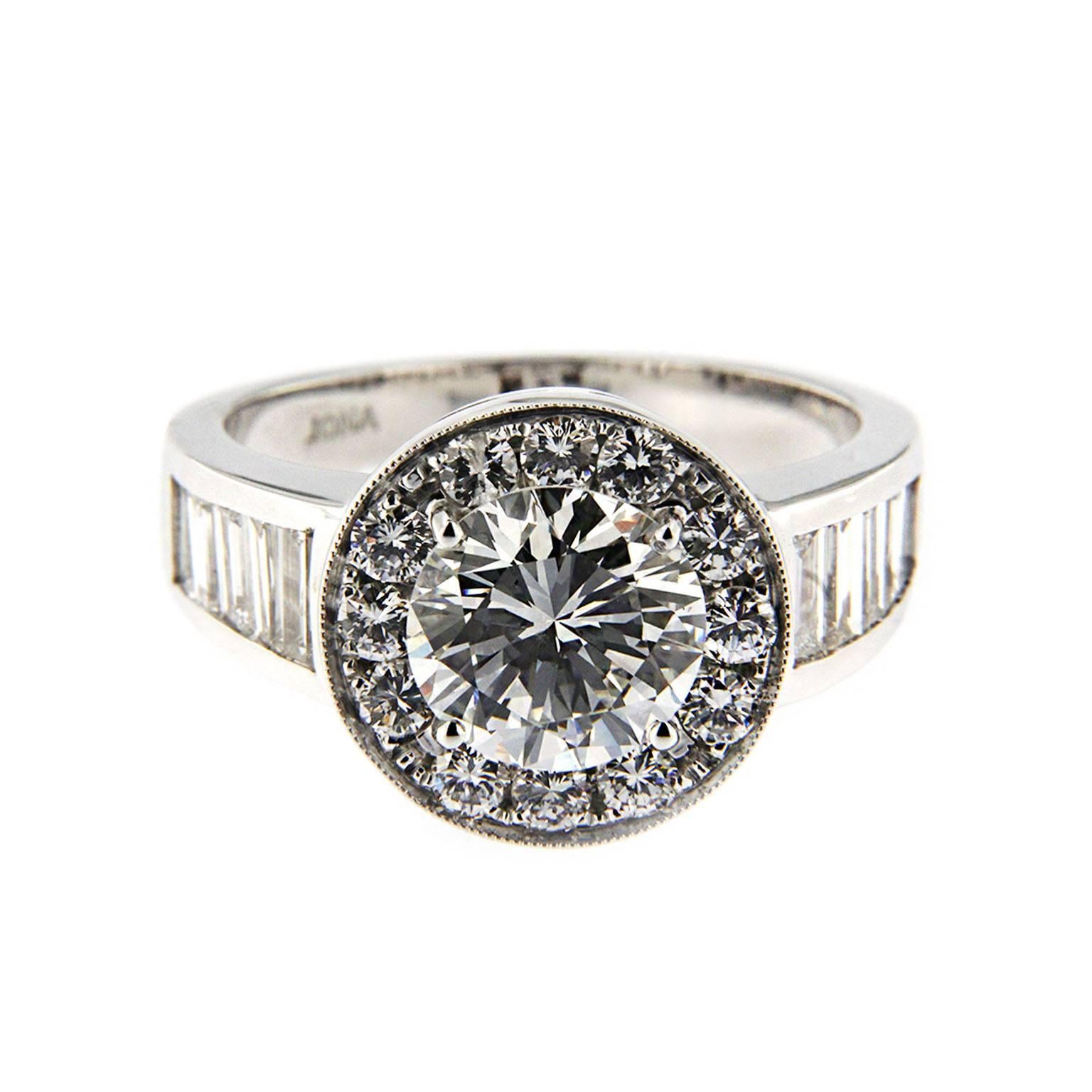Jona Diamond Halo Engagement White Gold Ring 1