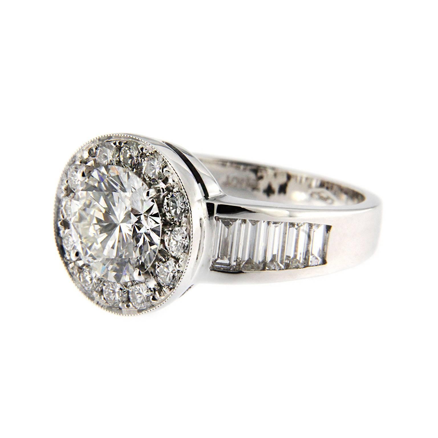 Jona Diamond Halo Engagement White Gold Ring 2