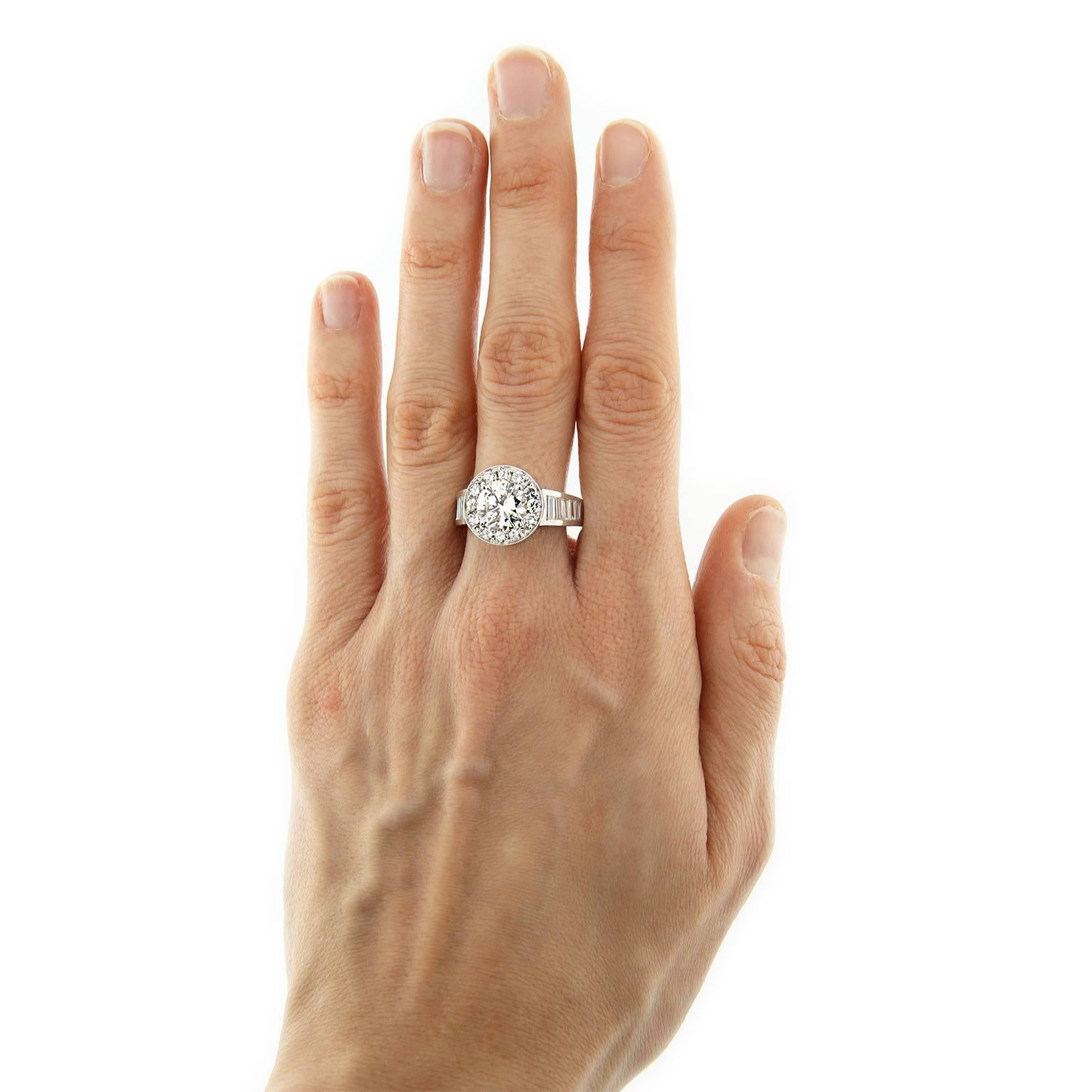 Jona Diamond Halo Engagement White Gold Ring 3