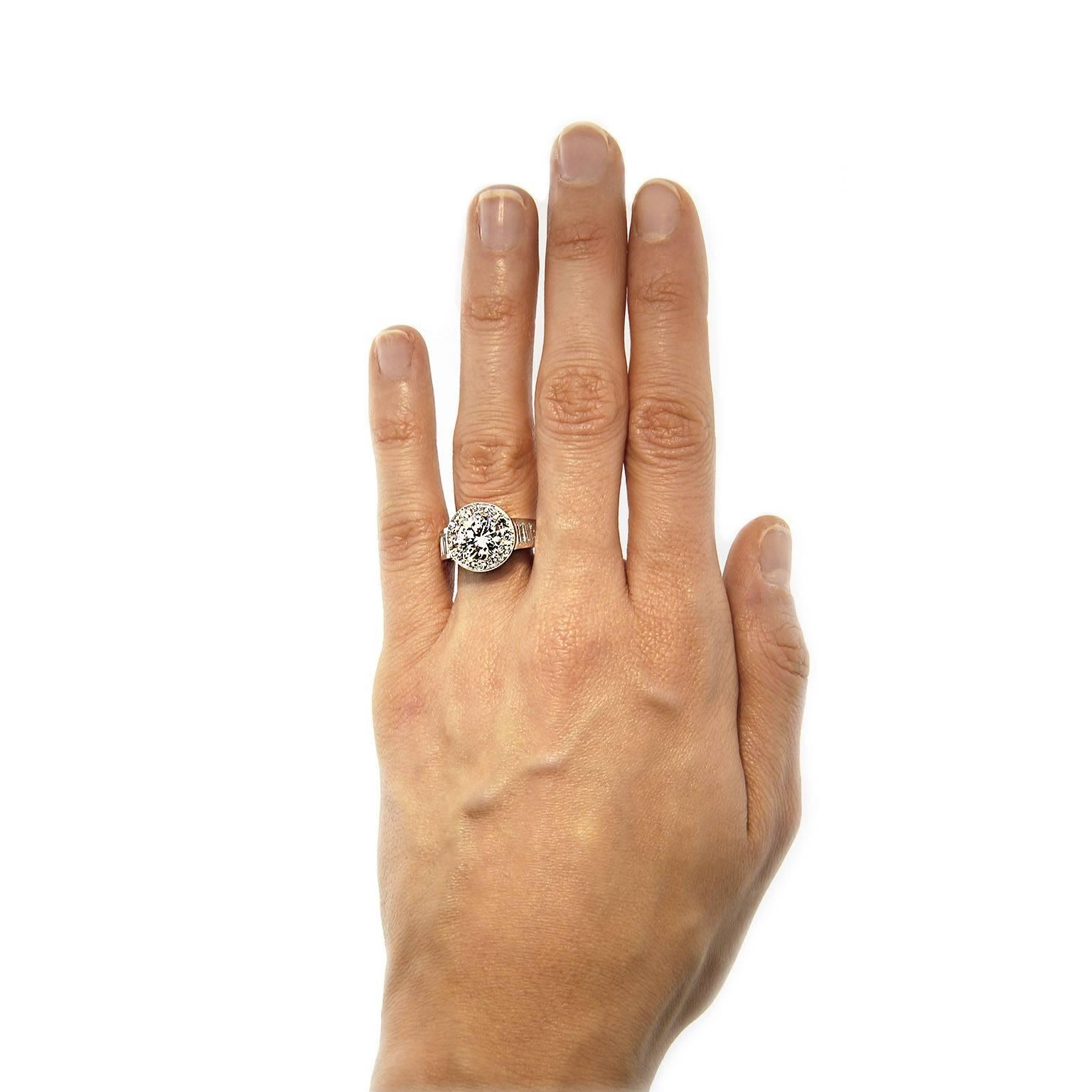 Jona Diamond Halo Engagement White Gold Ring 4