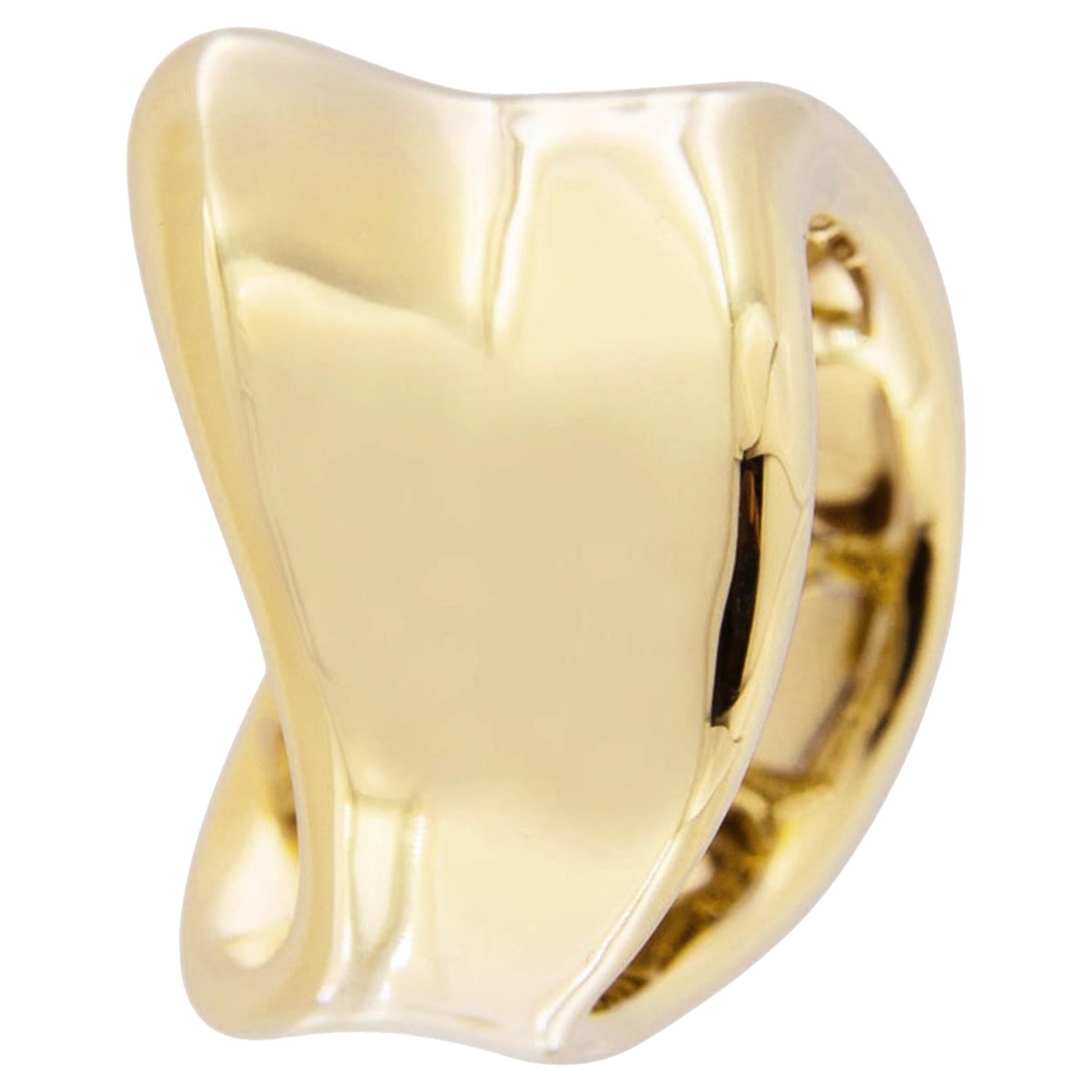 Alex Jona Onda 18 Karat Yellow Gold Ring Band In New Condition For Sale In Lugano, CH