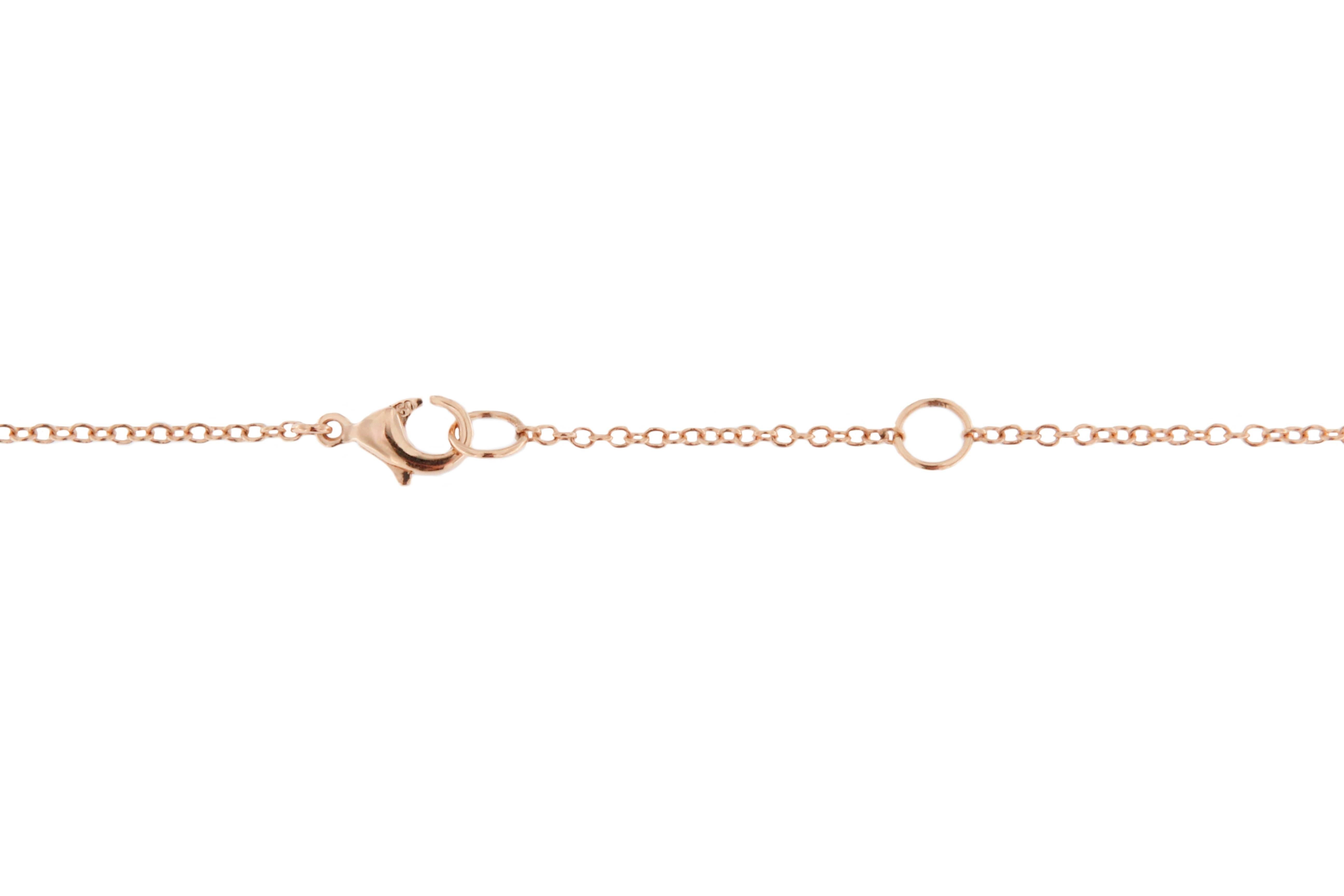 Alex Jona 18 Karat Rose Gold Horseshoe Sliding Pendant Necklace For Sale 1