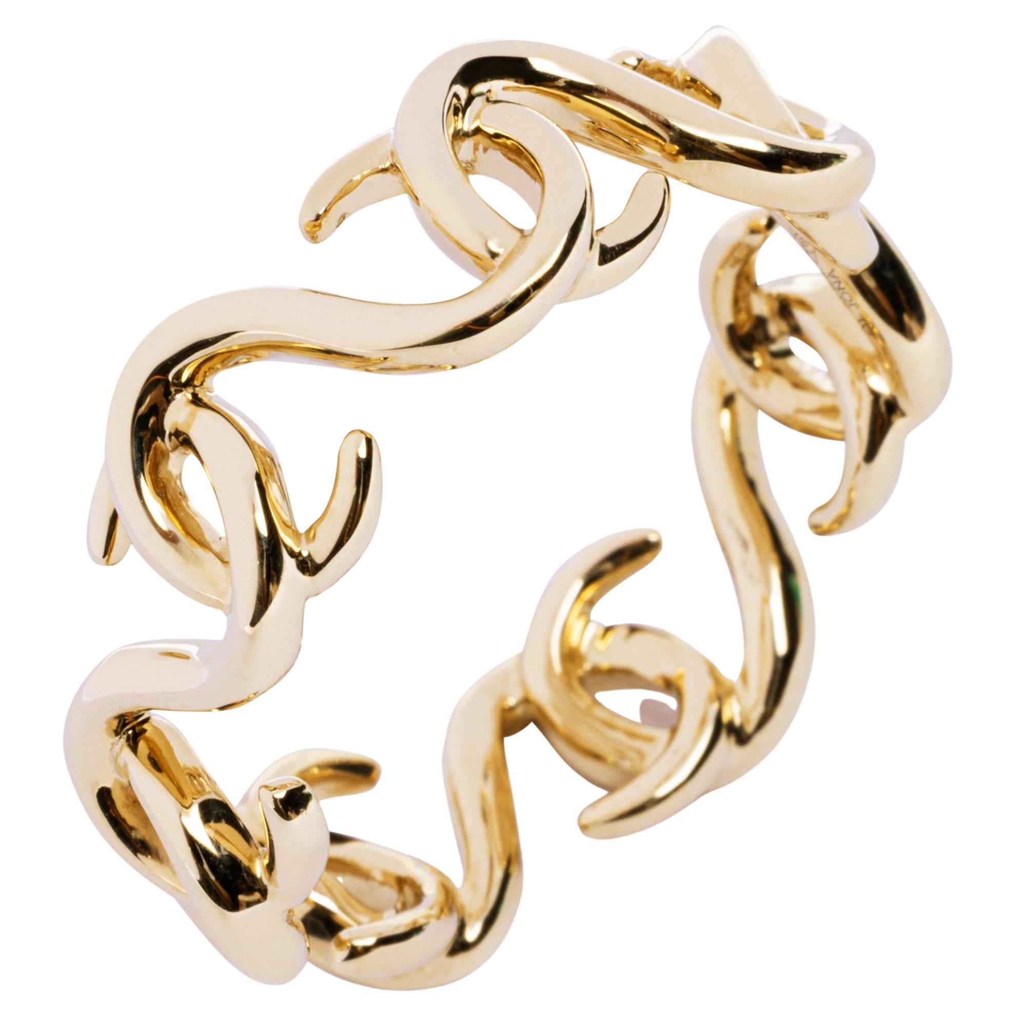 Alex Jona Riccioli 18 Karat Yellow Gold Band Ring For Sale