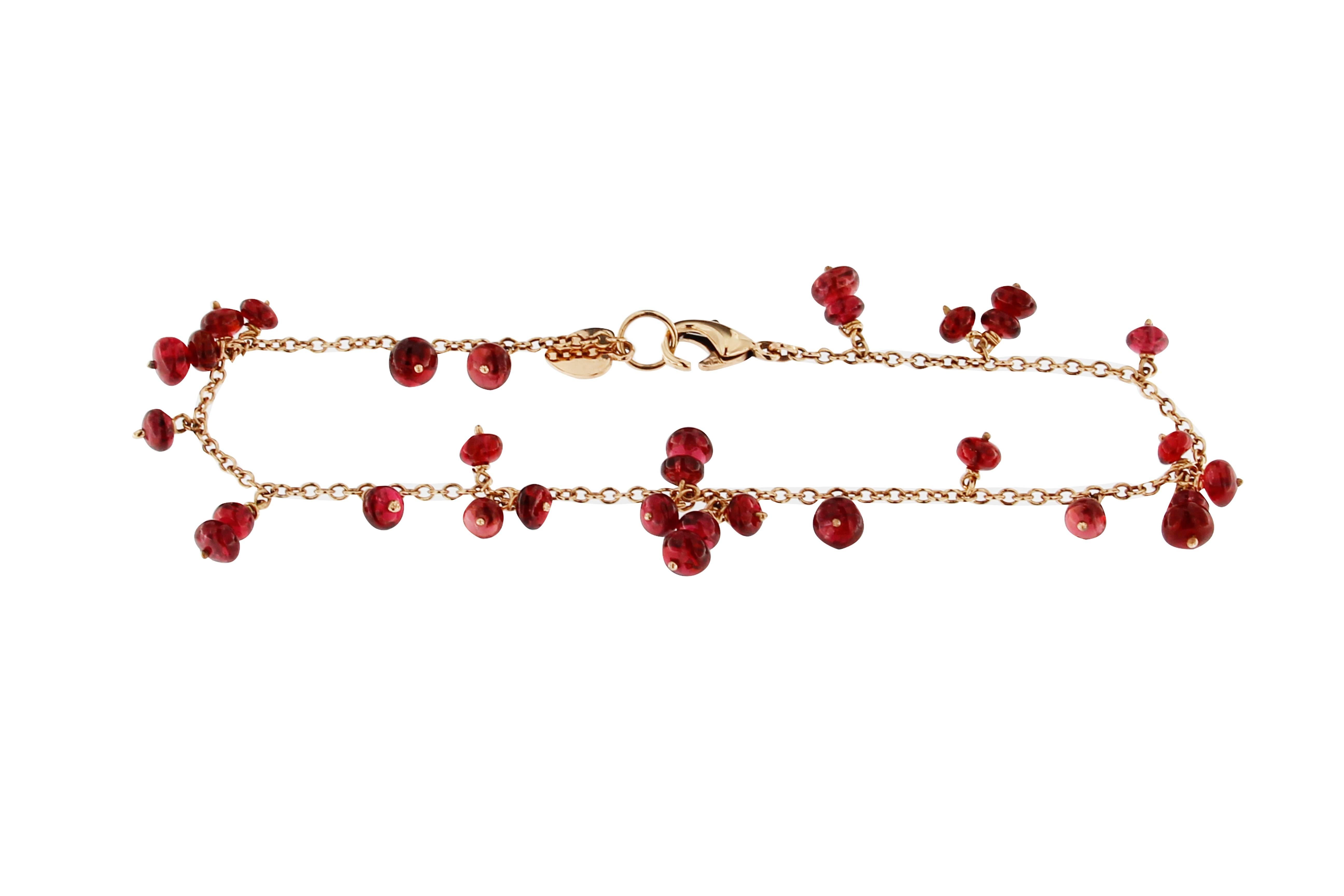 Jona Burmese Spinel 18 karat Rose Gold Bracelet In New Condition In Torino, IT