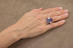 Jona Tanzanite Chalcedony Moonstone 18k Rose Gold Ring