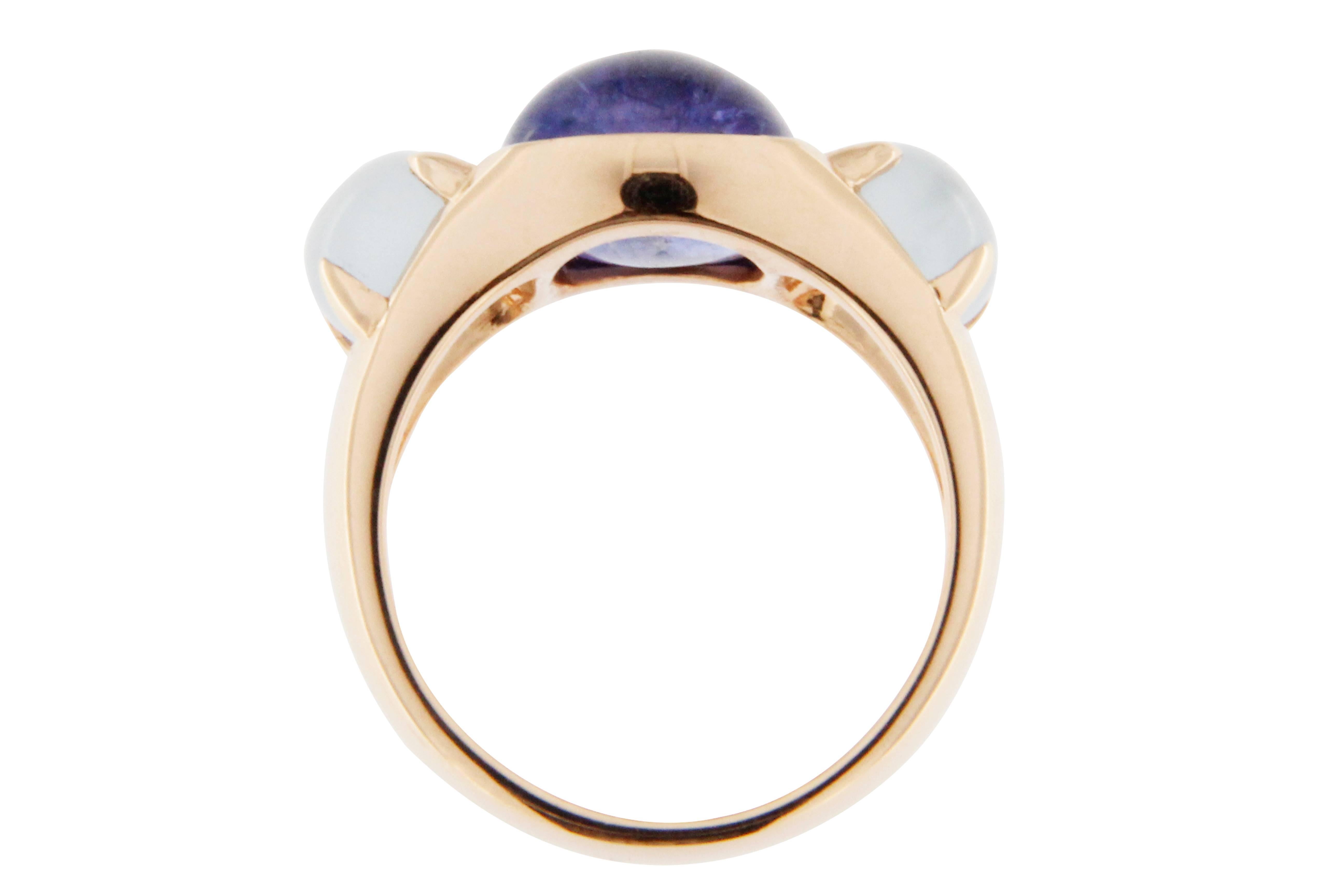 Women's Jona Tanzanite Aquamarine Rose Gold Ring