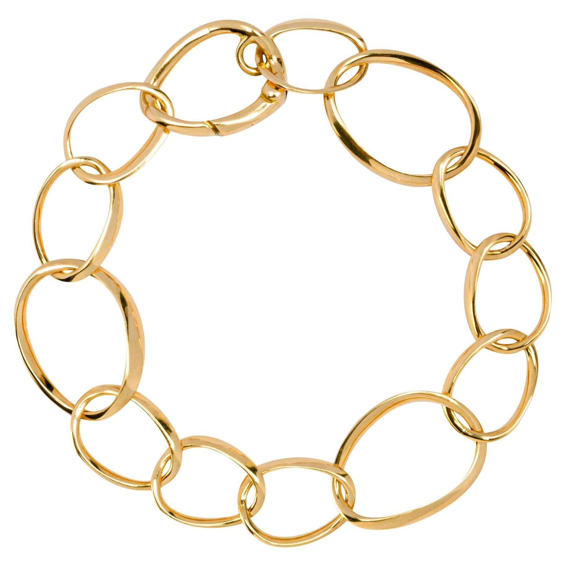 Alex Jona 18 Karat Yellow Gold Link Chain Bracelet